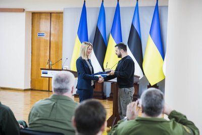 KOOS KA EDASI: Eesti ja Ukraina allkirjastasid täna ka ühisdeklaratsiooni.