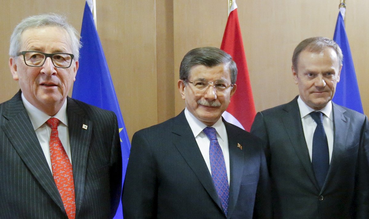 Jean-Claude Juncker, Ahmet Davutoglu, Donald Tusk