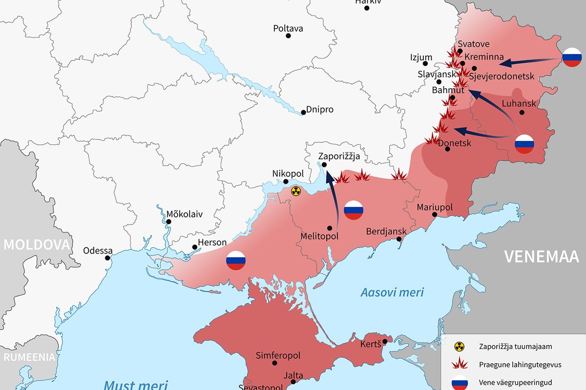 KAART | Venemaa uut suurpealetungi oodatakse hiljemalt kevadel. Oma plaane  hauvad ka ukrainlased - Eesti Päevaleht