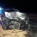ФОТО | На шоссе Таллинн-Нарва столкнулись два автомобиля, двух человек отвезли в больницу