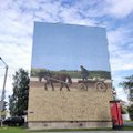 ФОТО | Многоквартирный дом в Кесклинне украсили суперграфикой