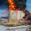 Venemaa Belgorodi oblastis ründasid droonid naftabaasi. Puhkes tulekahju