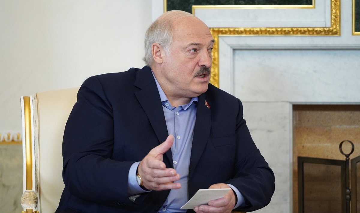 Valgevene president Aljaksandr Lukašenka pidas Minskis alanud SRÜ mängudel piduliku kõne.