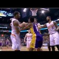 VIDEO: Korralik kähmlus NBA-s: Lakersi mängumees virutas sloveenile rusikaga