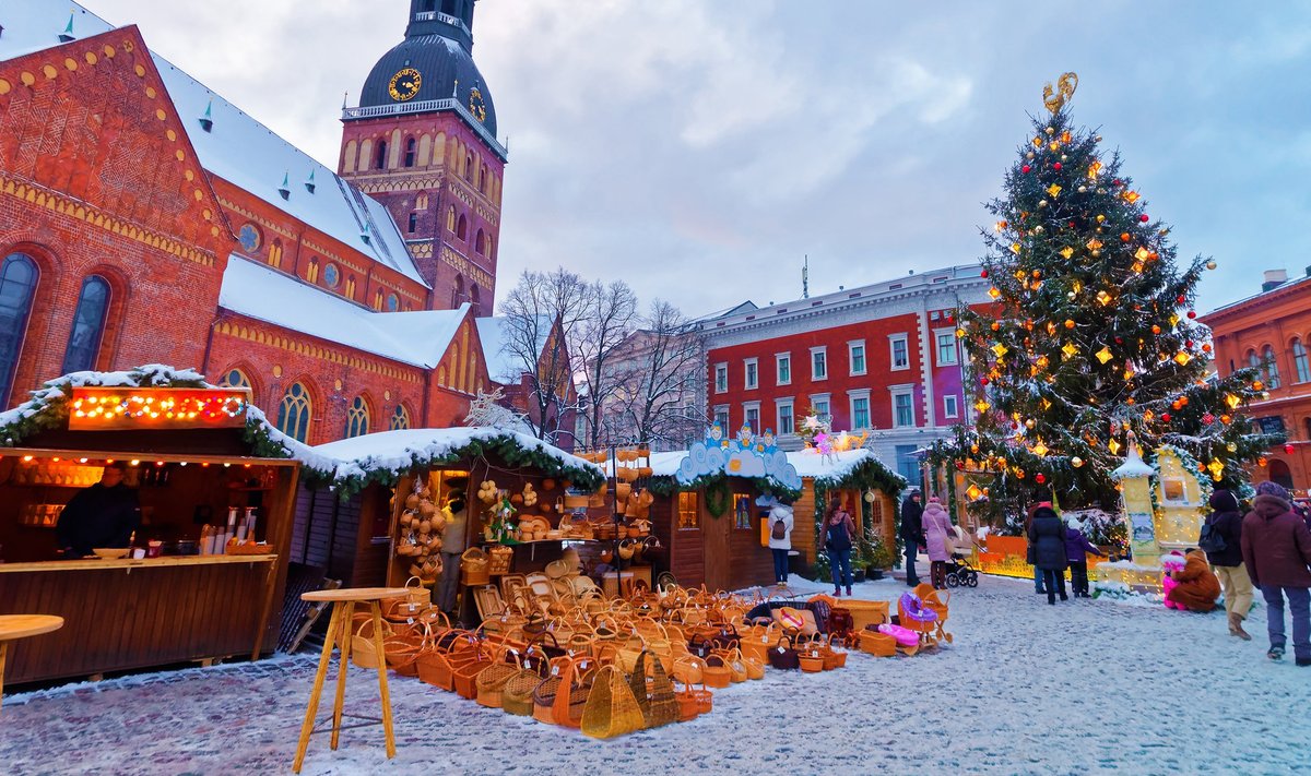 Jõuluturg Riia vanalinnas.