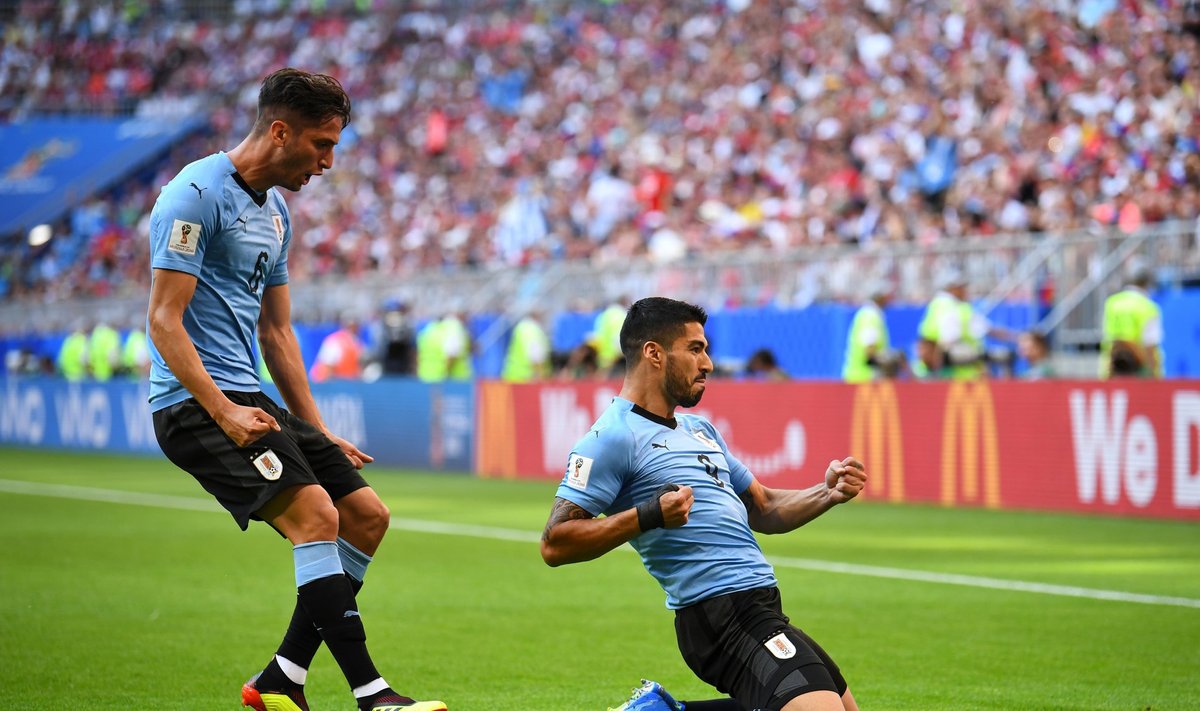 Luis Suárez ja Uruguay näitasid Venemaale halastamatult koha kätte.