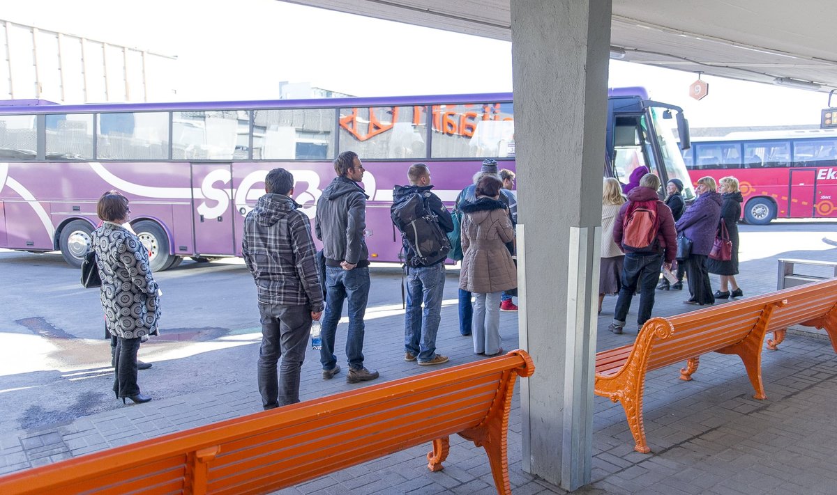Tallinna bussijaam. Praegu tuleb ühistranspordipileteid osta eri kohtadest, kuid riik soovib selle probleemi lahendada.