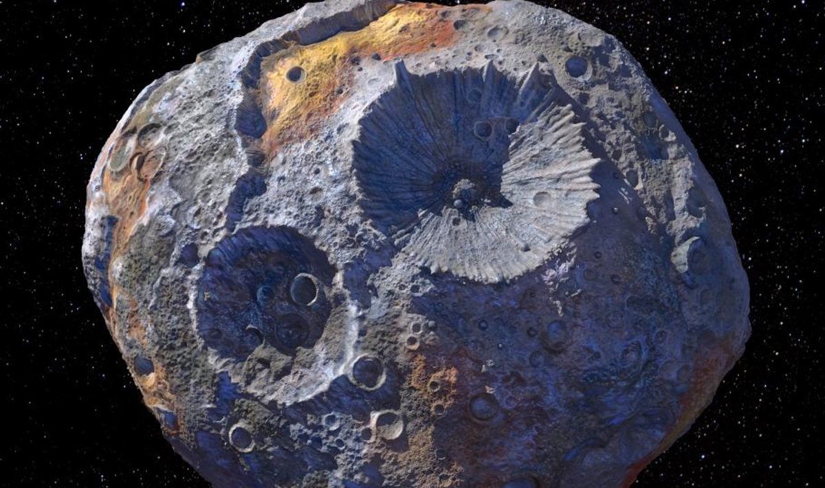 Selline võiks välja näha asteroid 16 Psyche.