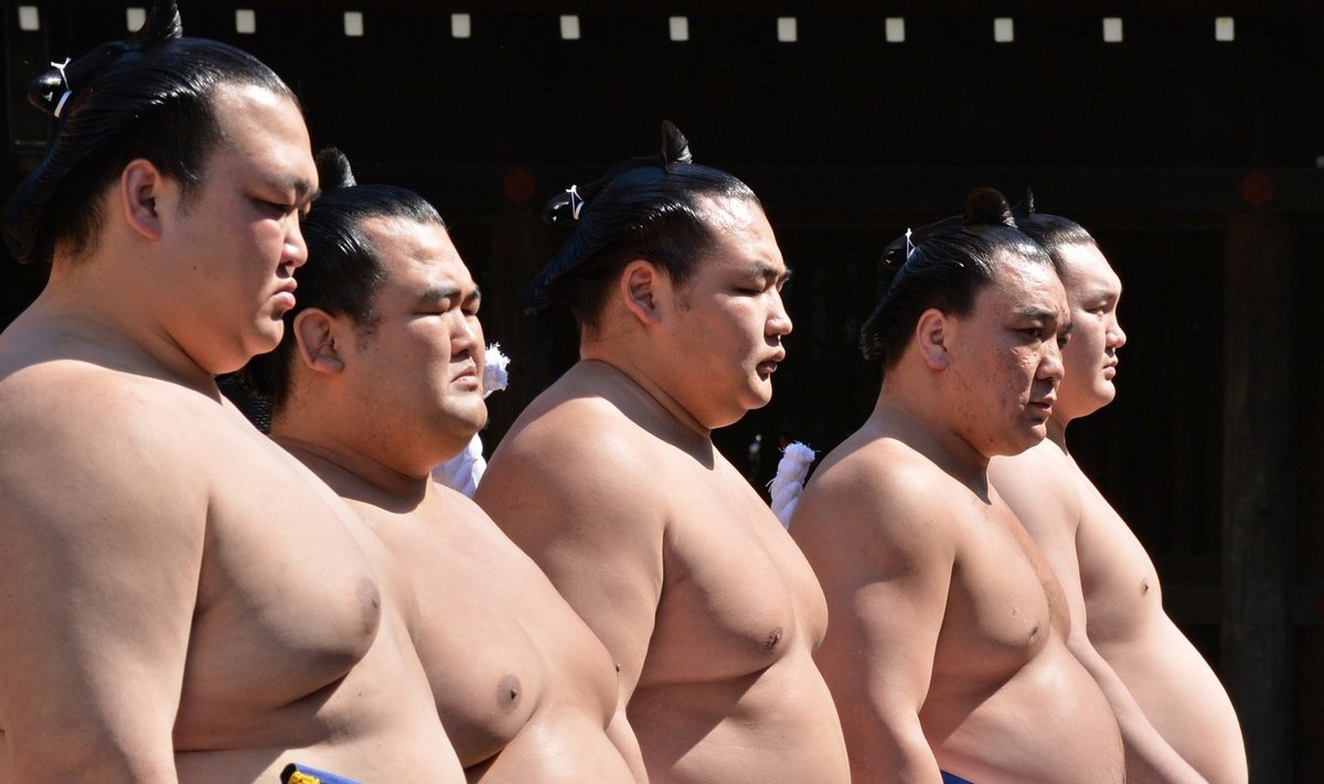 Paremalt Hakuho, Harumafuji, Kakuryu (kõik yokozunad), Kotoshogiku ja Kisenosato (mõlemad ozekid)