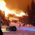 FOTOD ja VIDEO SÜNDMUSKOHALT: Otepääl hävis põlengus spaahotell Bernhard