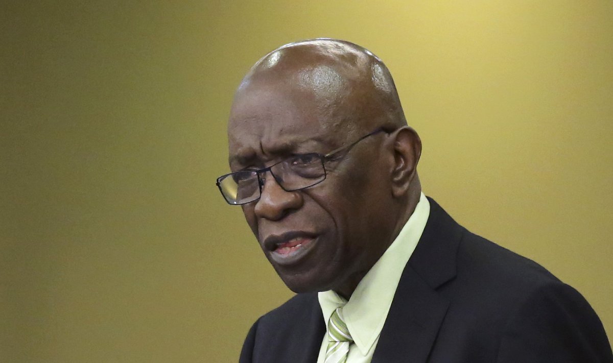 Former FIFA vice-president Jack Warner, who is a parliamentary representative for Chaguanas West, addresses fellow members of parliament during a session in Port-of-Spain