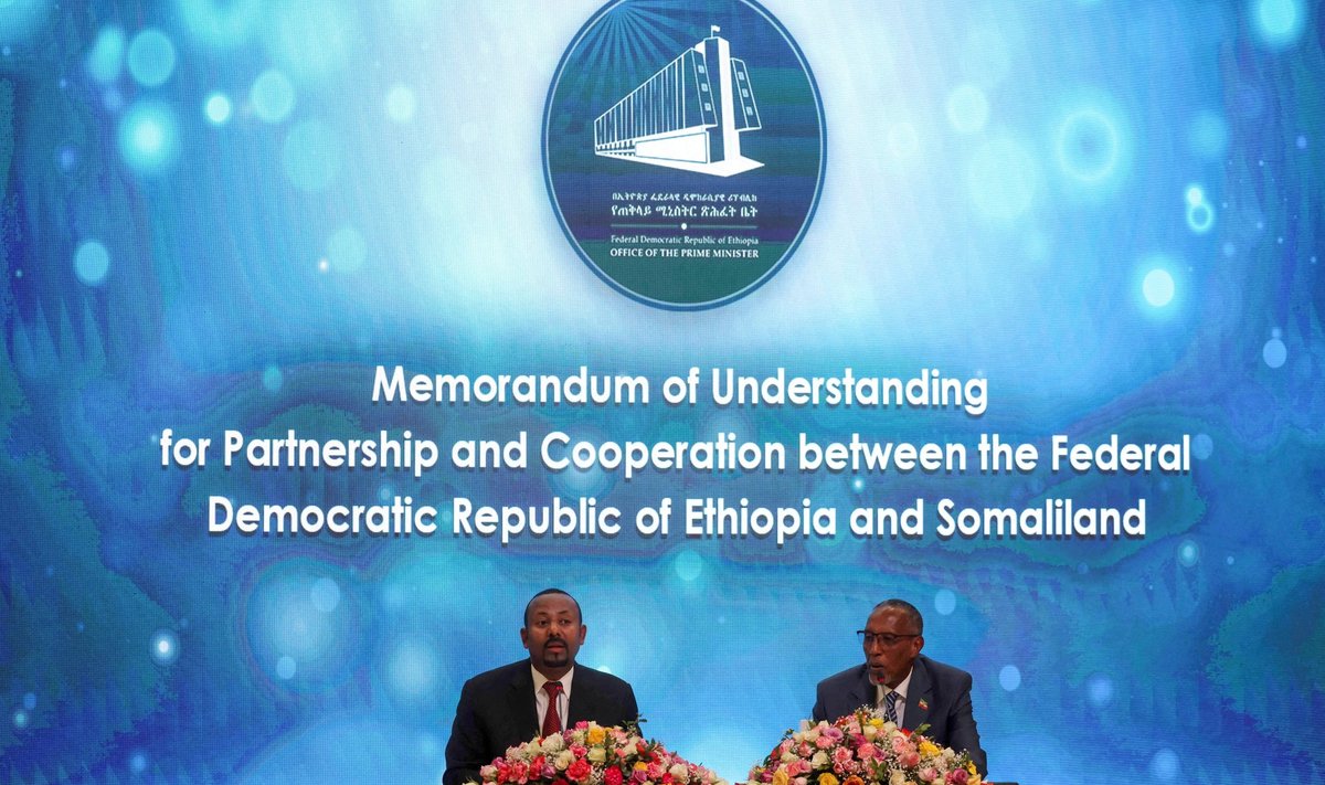 Etioopia ja Somaalimaa vahelise vastastikuse mõistmise memorandumi allkirjastamine.