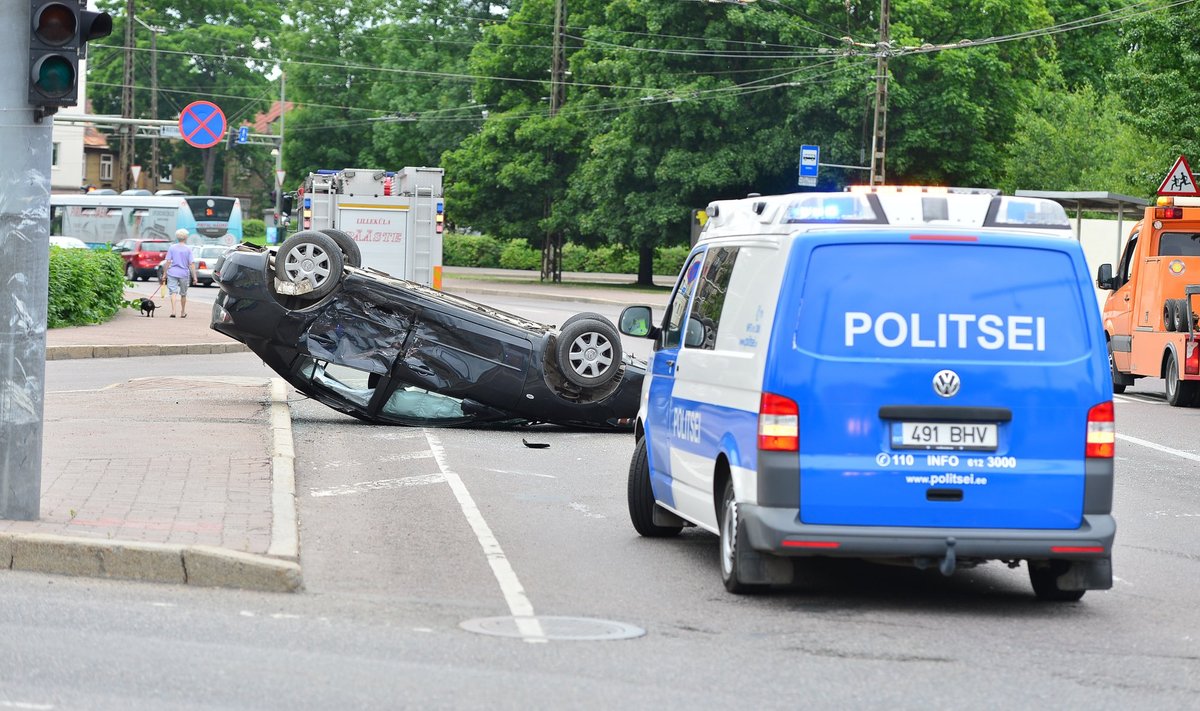Liiklusõnnetus Tallinnas Endla ja Suur-Ameerika ristmikul