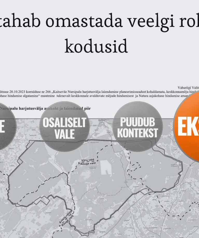 Kuvatõmmis MTÜ Meie Nursipalu postitusest