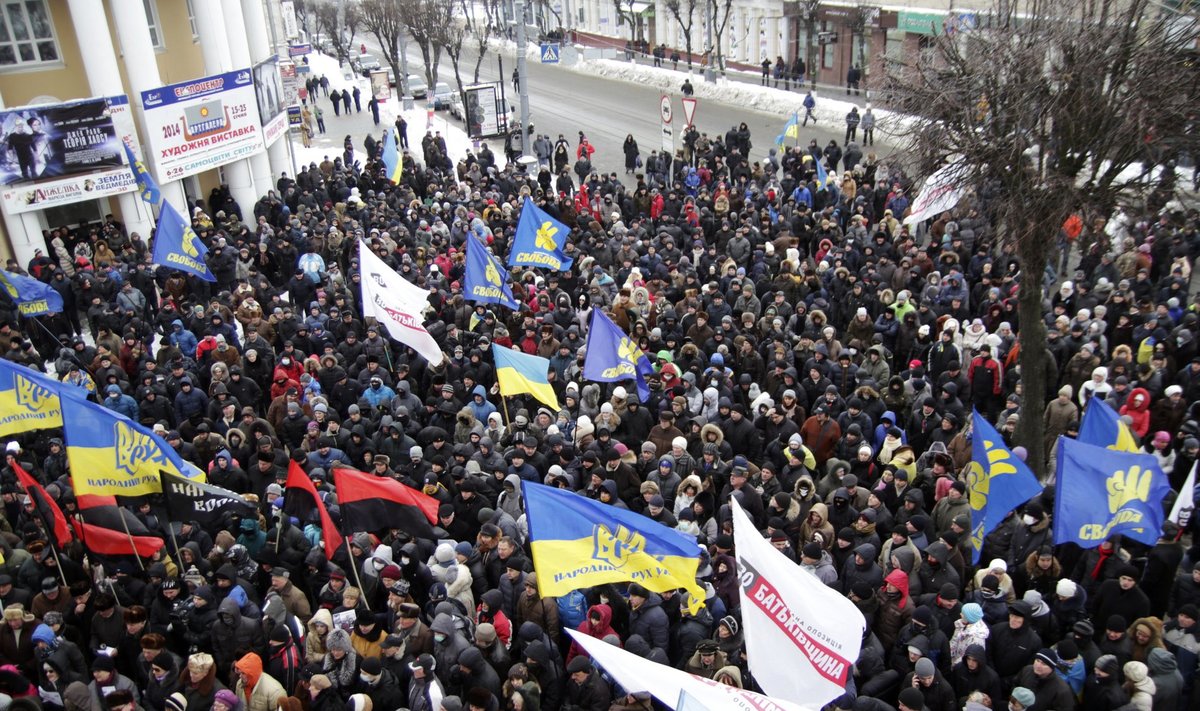 Протесты в Виннице 25 января