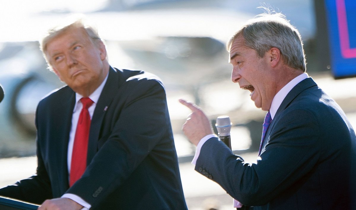 Briti poliitika marginaal Nigel Farage (paremal) on kohtunud Trumpiga rohkem kordi kui peaministrid Theresa May ja Boris Johnson kokku.