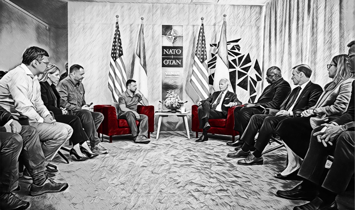 Ukraina ja USA delegatsioonide kohtumine 12. juulil Vilniuses.