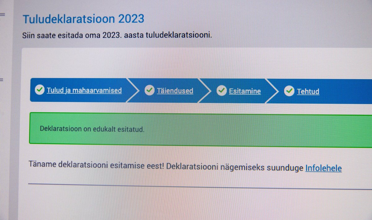 Tuludeklaratsiooni esitamine 2023