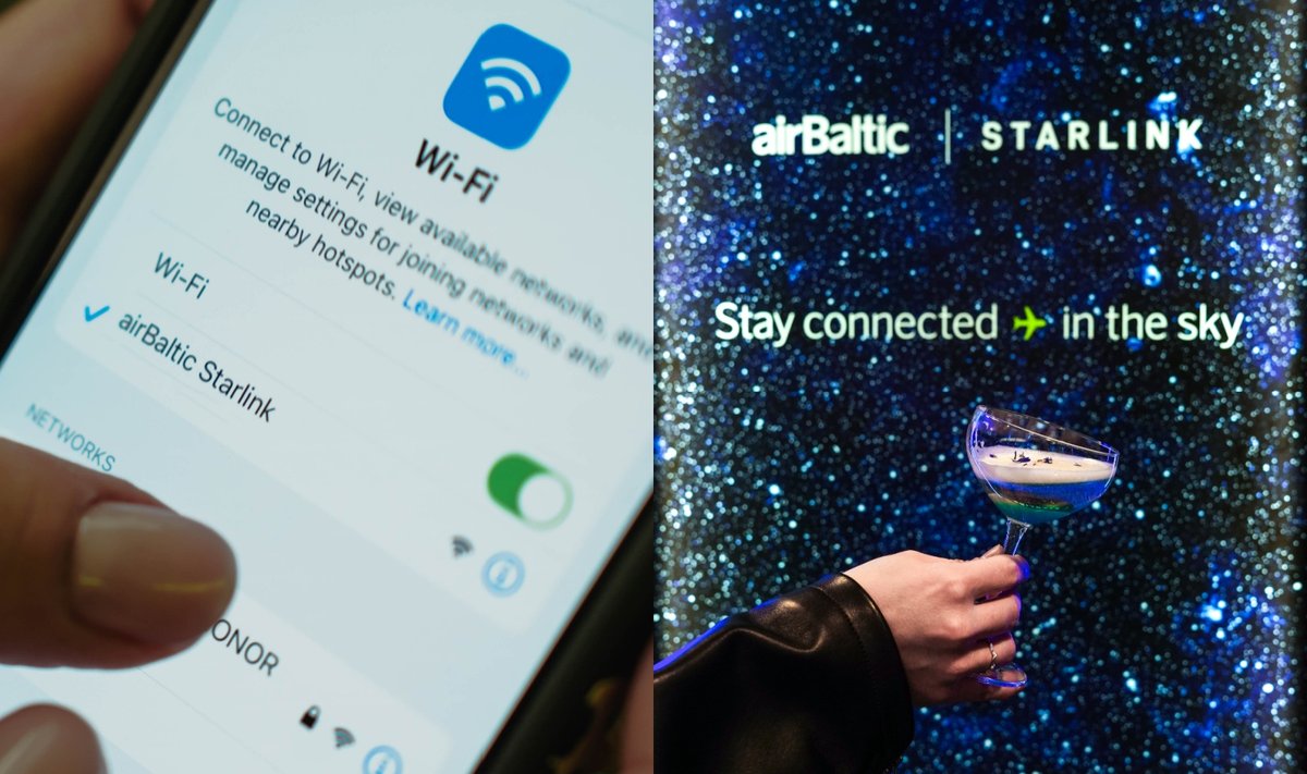 airBaltic первой в Европе предлагает во время полета скоростной интернет SpaceX Starlink.