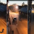 ВИДЕО | Вчера вечером в Тарту в результате аварии загорелся столб линии электропередачи