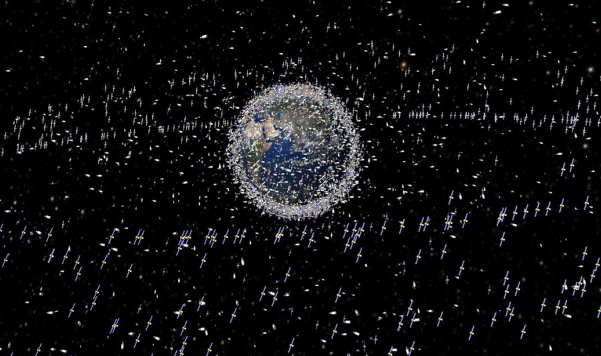 ESA genereeritud pilt 12000 satelliidist ümber Maa, foto: Scanpix