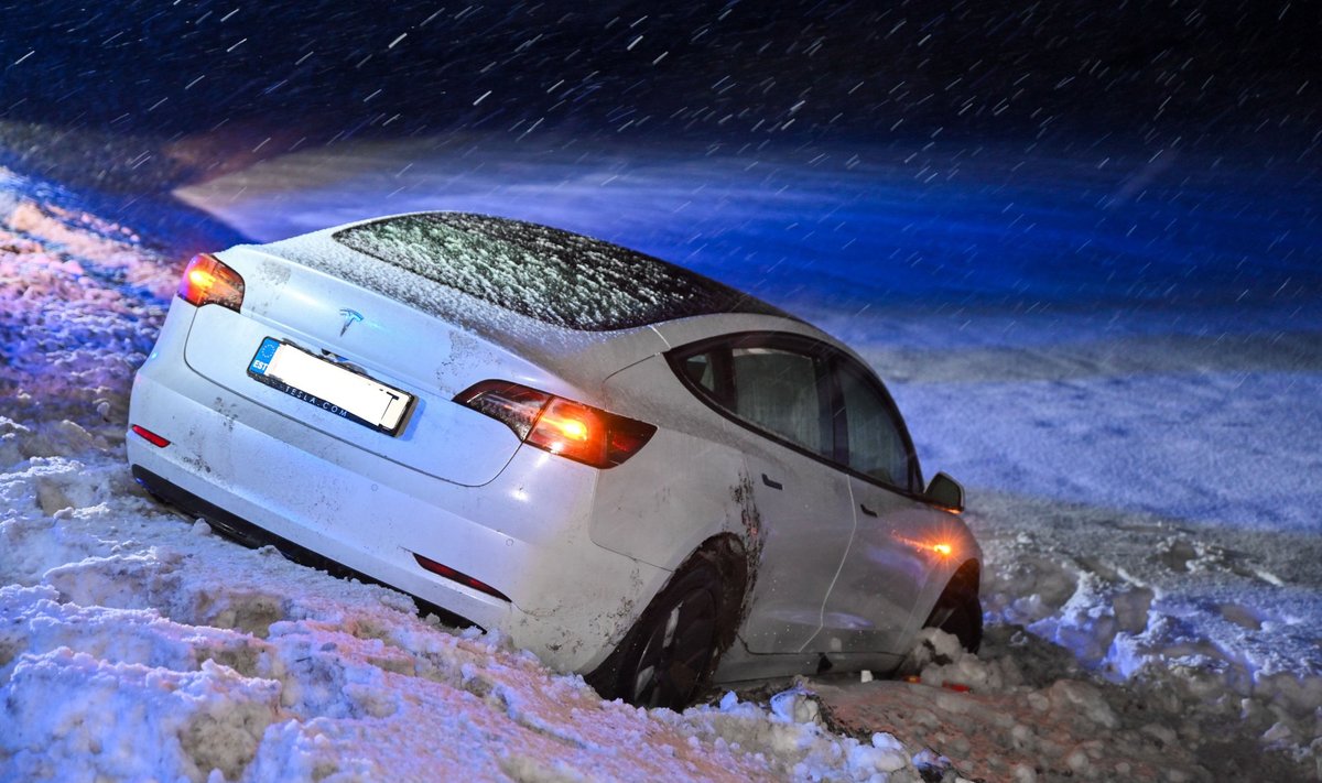 Tesla lõpetas jaanuaris Viljandimaal kraavis, nagu nüüd ka autode müüginumbrid.