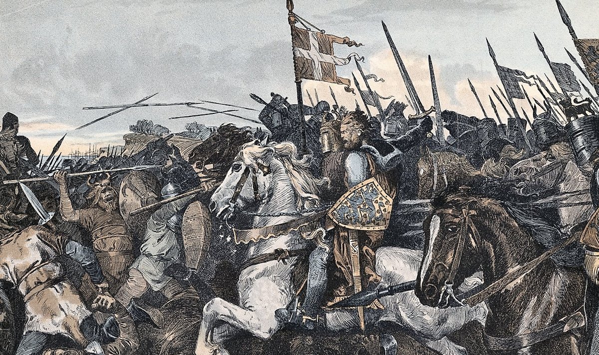 Kunstniku Karl Hansen Reistrupi (1898) nägemus Lindanise lahingust.