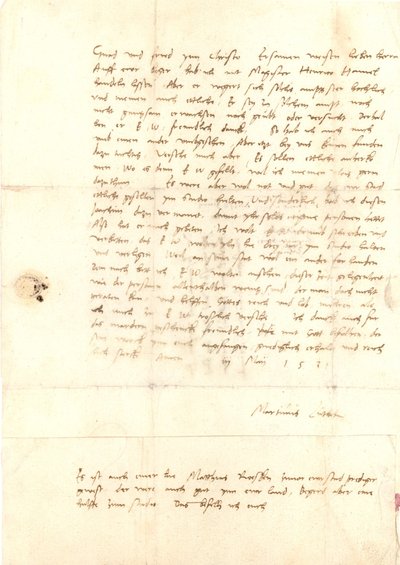 Martin Lutheri kiri Tallinna raele 3. mai 1531