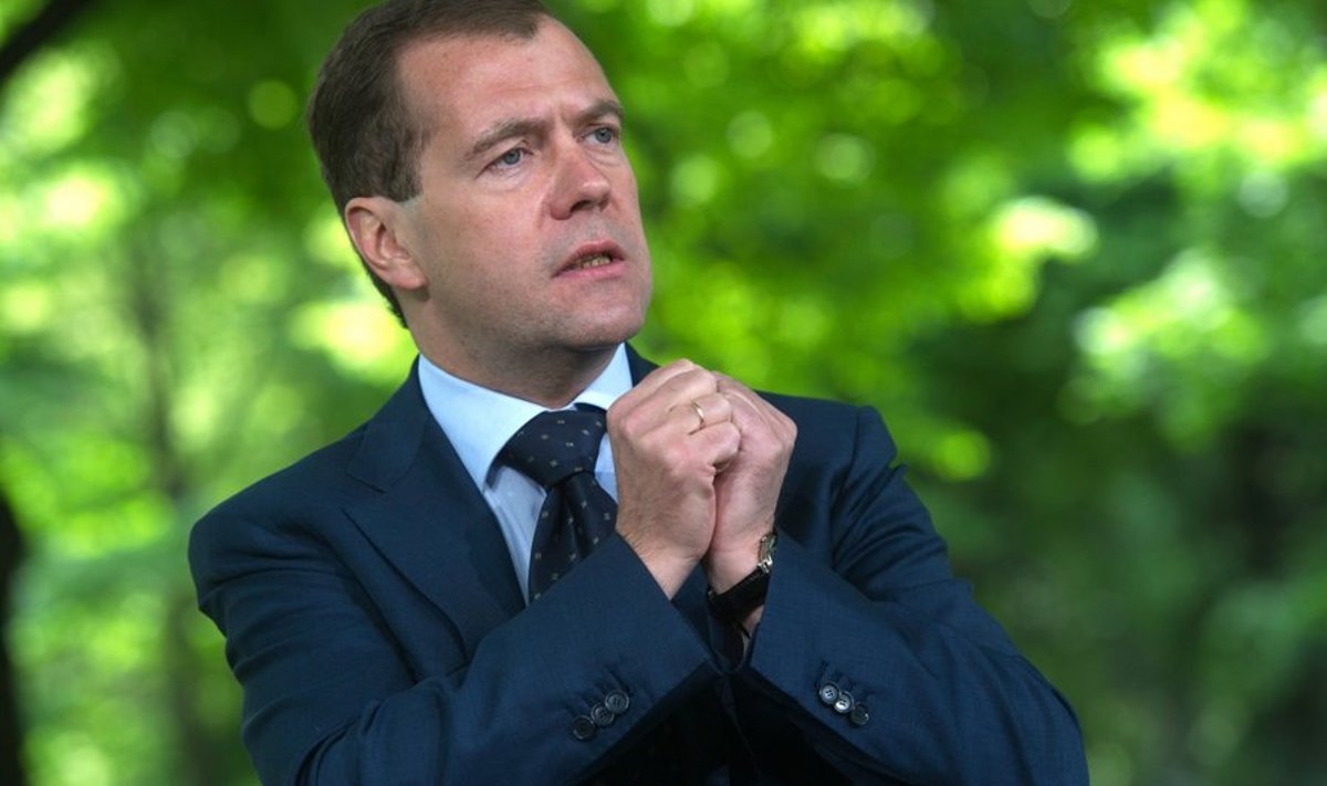Venemaa president Dmitri Medvedevi (pildil) poeg Ilja saab tänavu 16-aastaseks ja valmistub paari aasta pärast sõjaväkke minema.