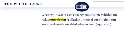 Kuvatõmmis Valge Maja stenogrammist "Asepresident Harrise märkused kliimamuutustega võitlemise ja puhta energiamajanduse loomise kohta"