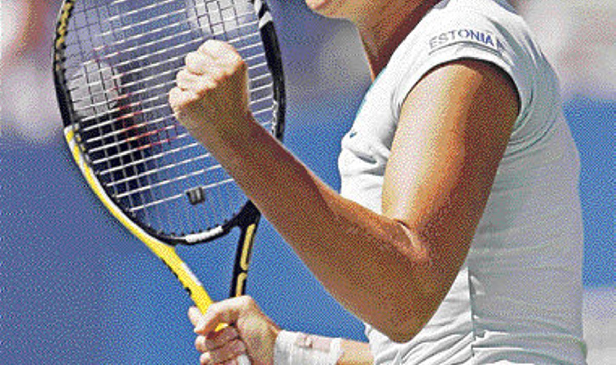 Võimas emotsioon. Kaia Kanepi mängis end US Openil kaheksandikfinaali.
