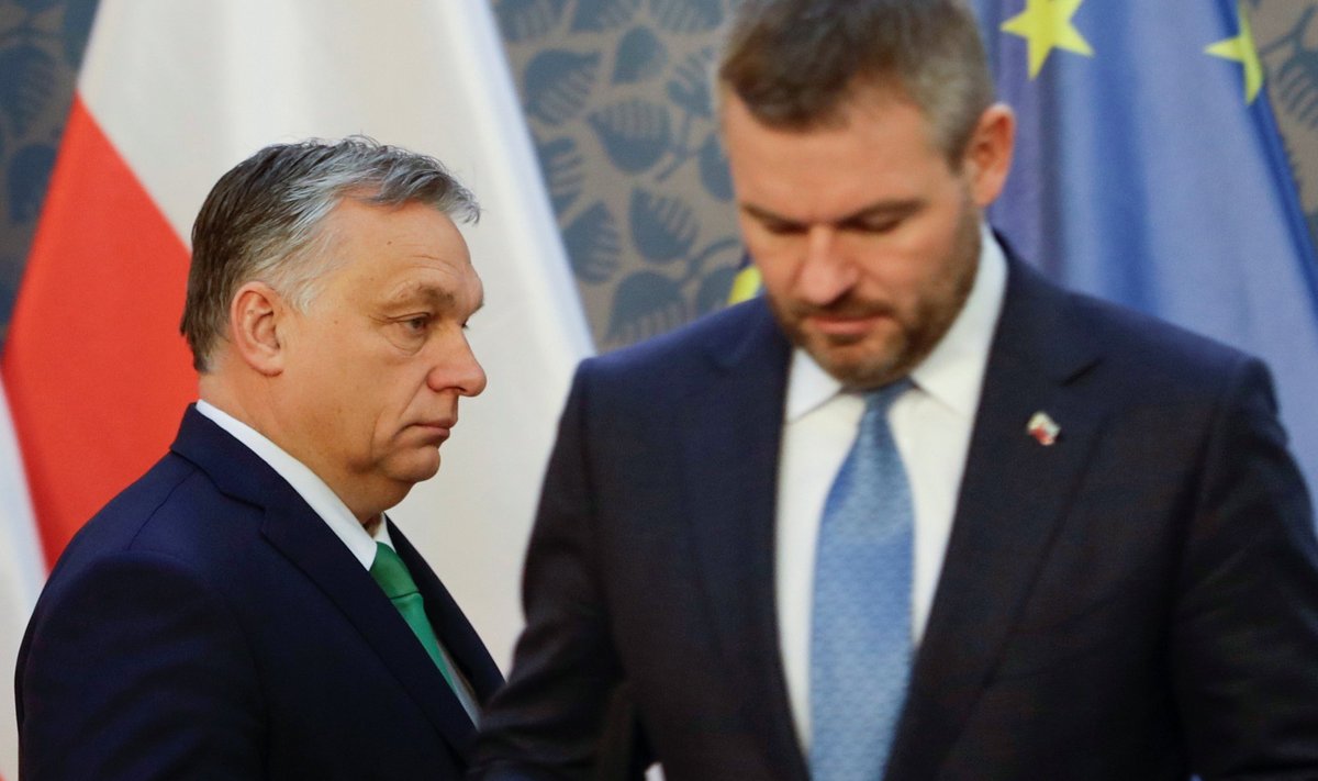 Ungari peaminister Viktor Orbán ja Slovakkia president Peter Pellegrini, 4. märts 2020