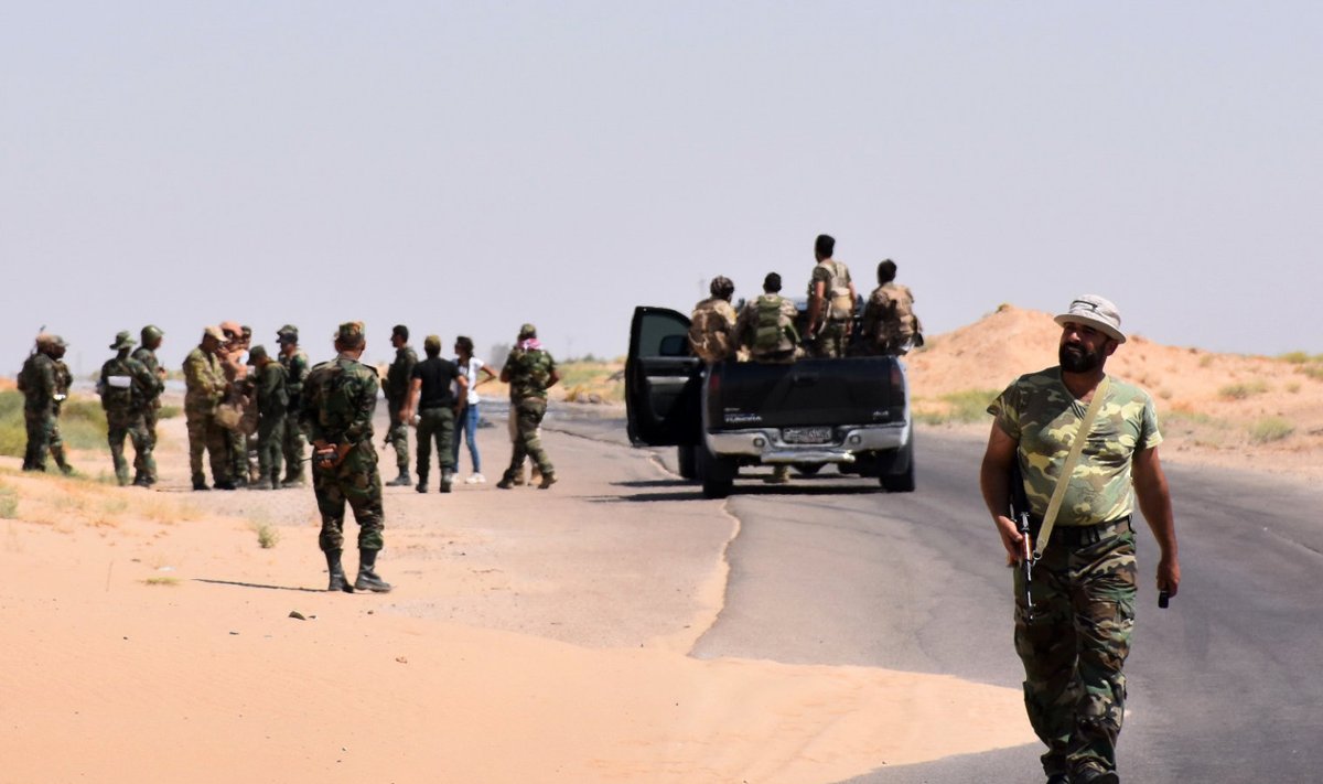 Süüria valitsusväed Ida-Süürias Deir ez-Zori lähistel, september 2017