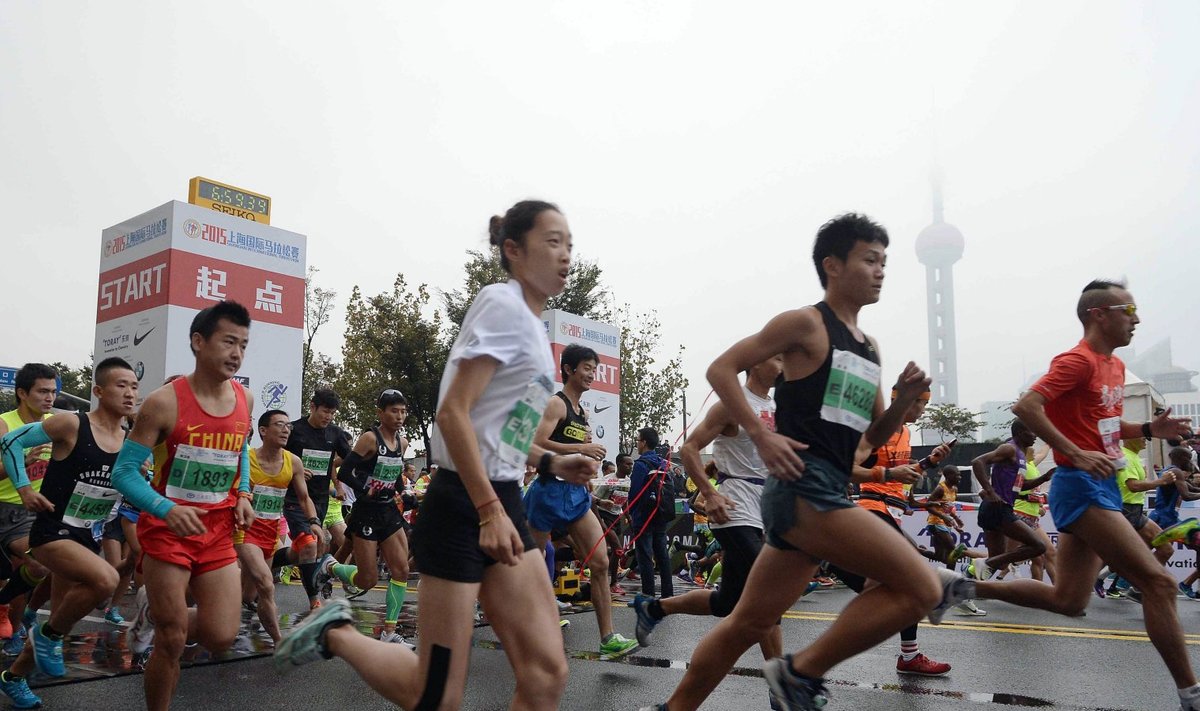 Foto on illustratiivne ja pärineb Shanghai maratonilt.