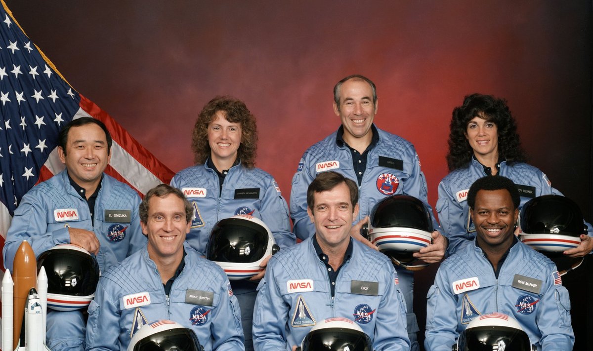 Plahvatuses hukkunud kosmosesüstik Challengeri meeskond. 