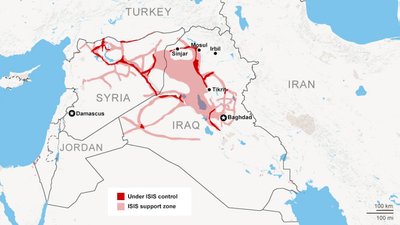 ISIL-i kontrollitav territoorium juulikuise seisuga. https://edition.cnn.com/interactive