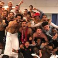 FOTO JA VIDEO | Vaata, kuidas tähistasid Klavan ja teised Liverpooli mängijad finaalipääsu riietusruumis!