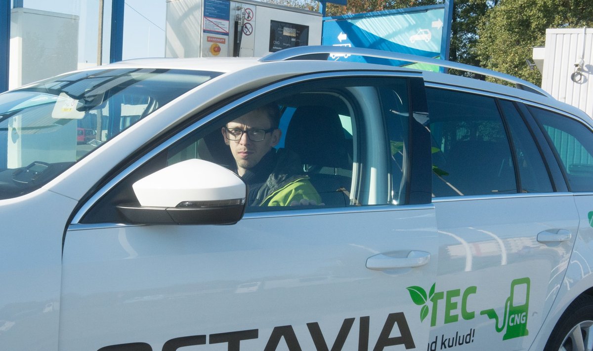 Škoda Octavia, mis sõidab CNG gaasiga.