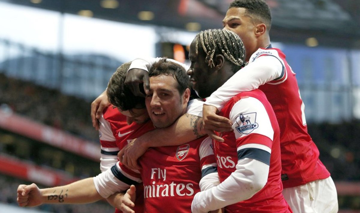 Santi Cazorla tähistab Arsenali väravat