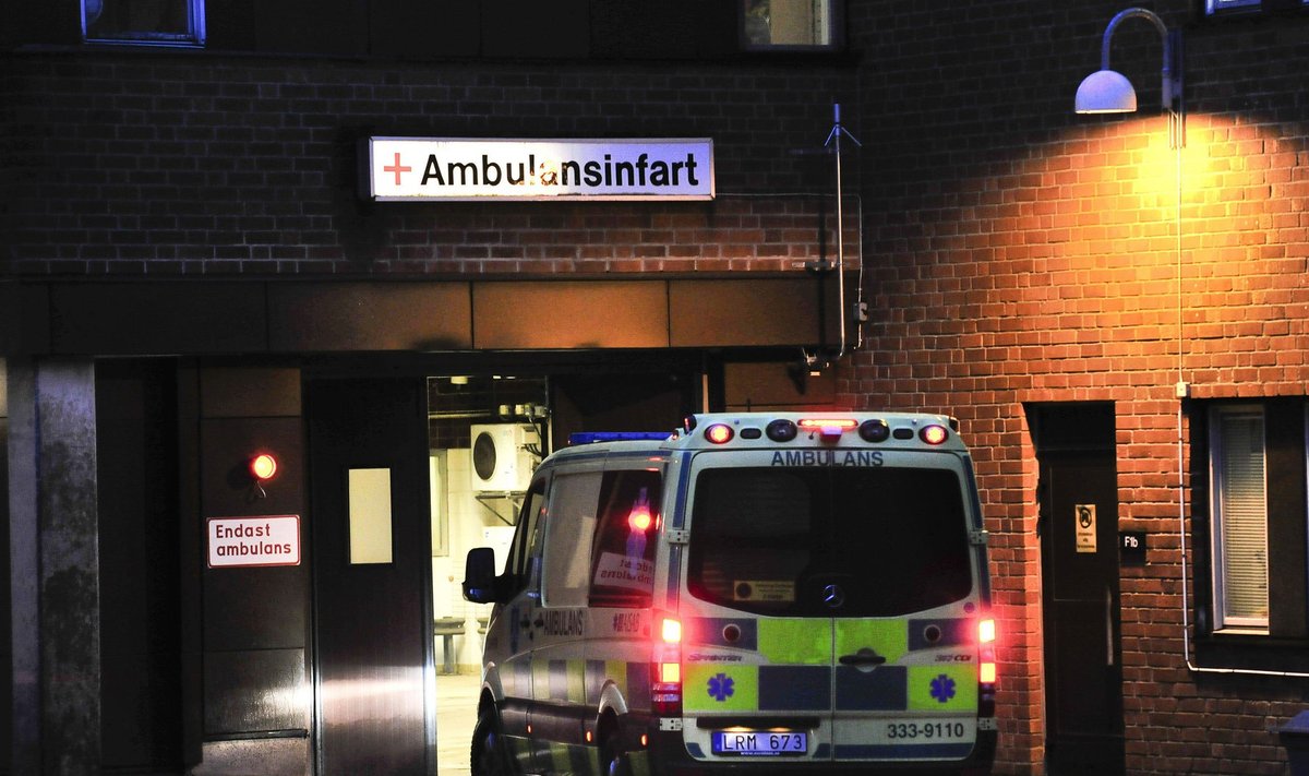 Rootsi kiirabi. Pilt on illustreeriv