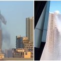 ВИДЕО | Вода из бассейна на крыше небоскреба вылилась на прохожих