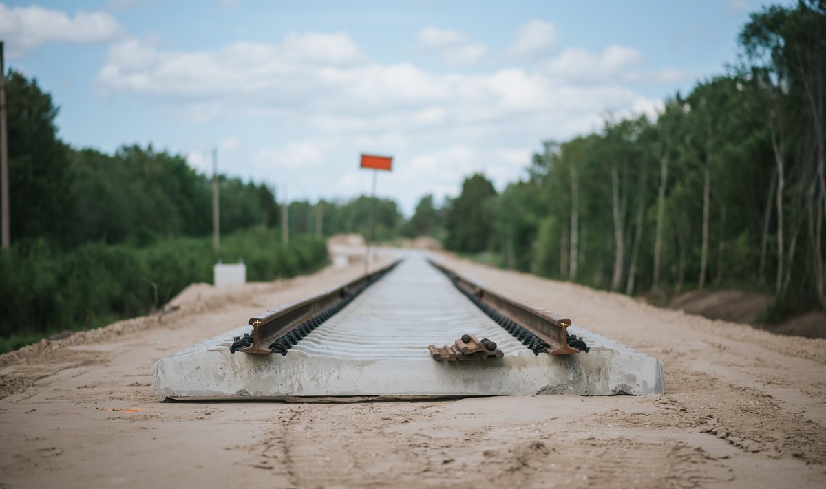 Riisipere-Turba raudteelõigu ehitus 2019. aastal. Turbast edasi rong praeguste plaanide järgi käima ei hakka. 