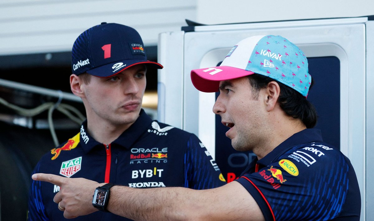Max Verstappen ja Sergio Perez. Kumb juhib MM-sarja pühapäevaõhtuse Miami GP järel?