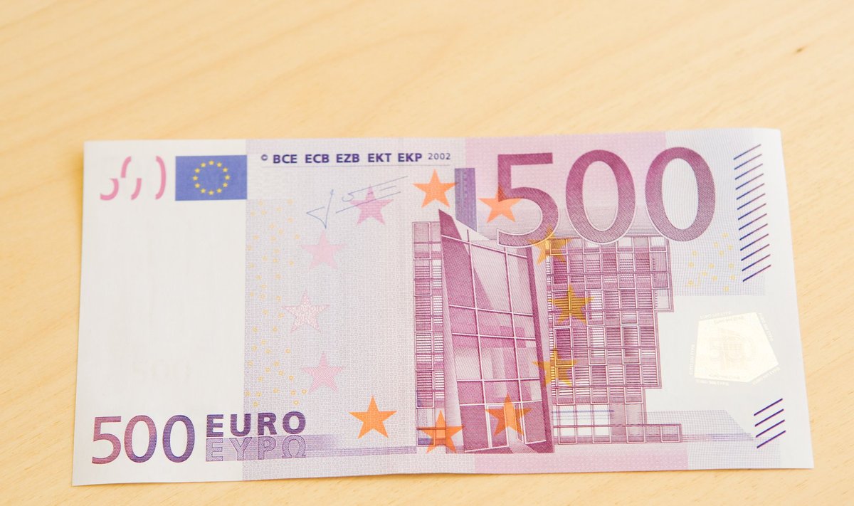 500-eurone rahatäht, pilt on illustratiivne