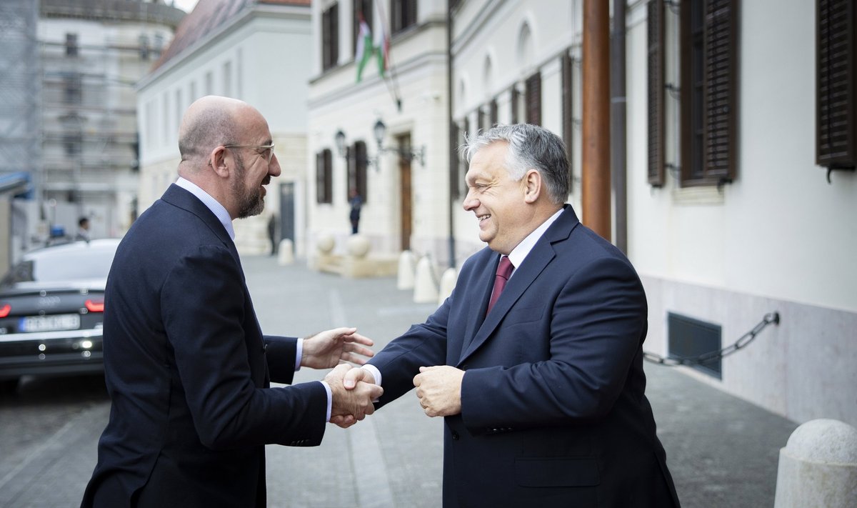 Euroopa Ülemkogu eesistuja Charles Micheli ja Ungari peaministri Viktor Orbáni kohtumine Budapestis