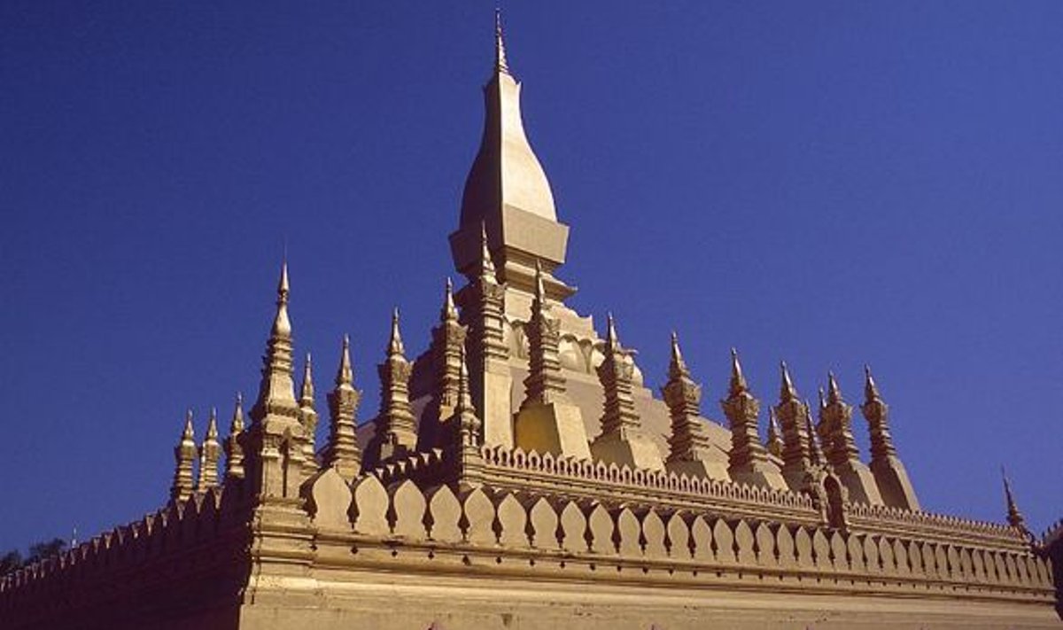 Laose rahvuslik sümbol Pha That Luang ehk Kuldne stuupa Vientianes