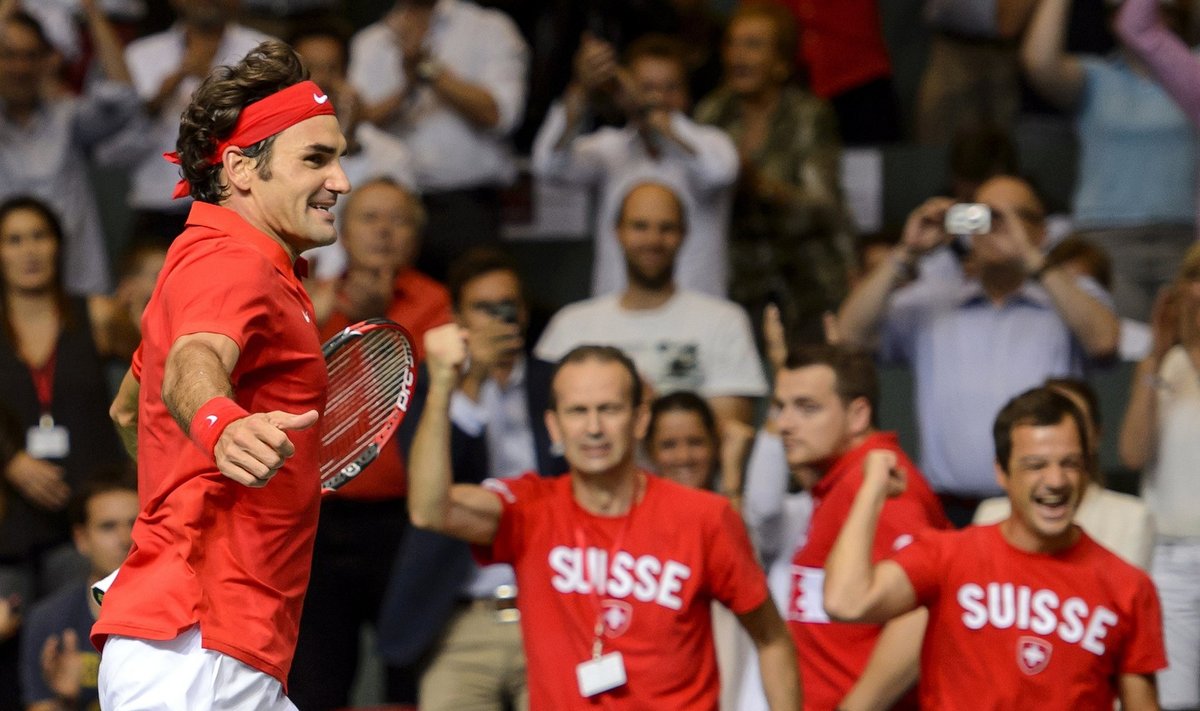 Roger Federer aitas Šveitsi Davise karika finaali