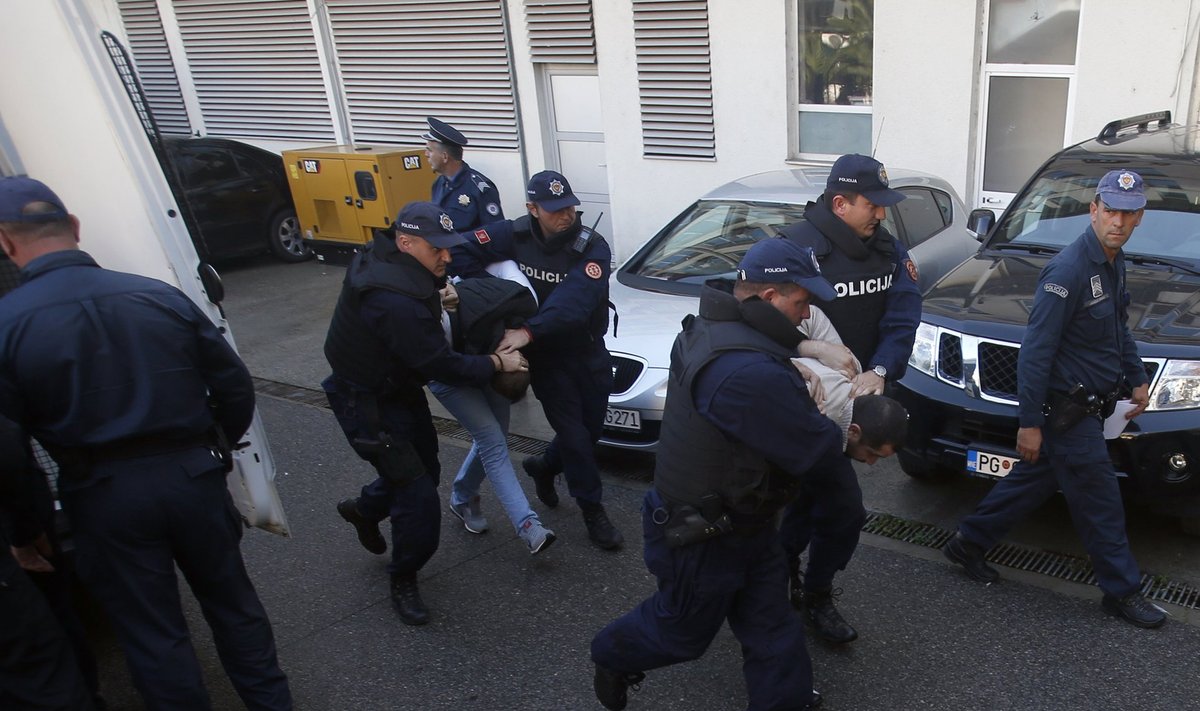 Pealinnas Podgoricas vahistati 16. oktoobril 20 inimest, praeguseks on kahtlusaluseid 25.