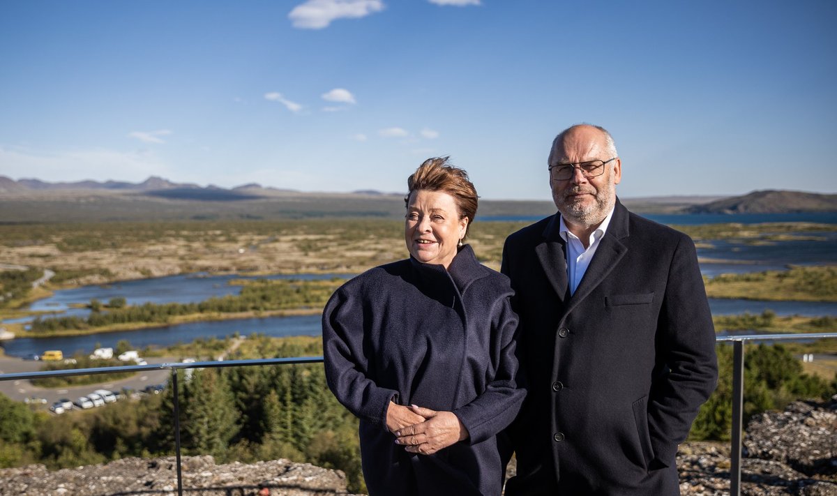 President Alar Karise visiit Islandile 26.08.22 - Þingvelliri rahvuspark