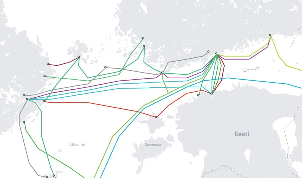 Подводные кабели связи Эстонии